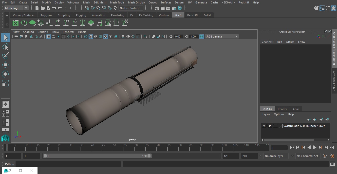 Switchblade 600 Launcher 3D model