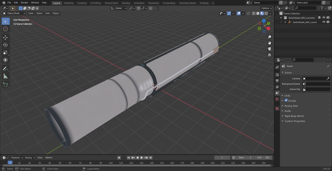 Switchblade 600 Launcher 3D model