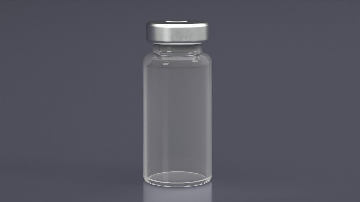 Sterile 10ml Vial with Rubber Stopper 3D