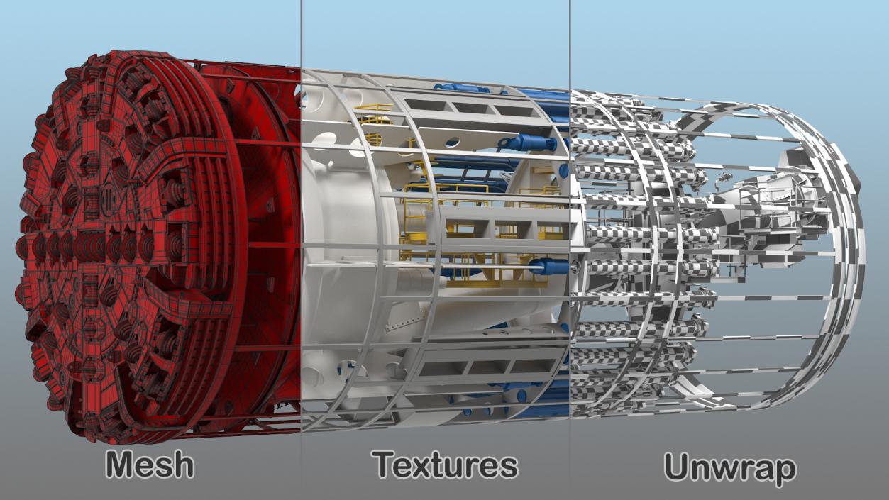 Tunnel Boring Machine Cutterhead 3D