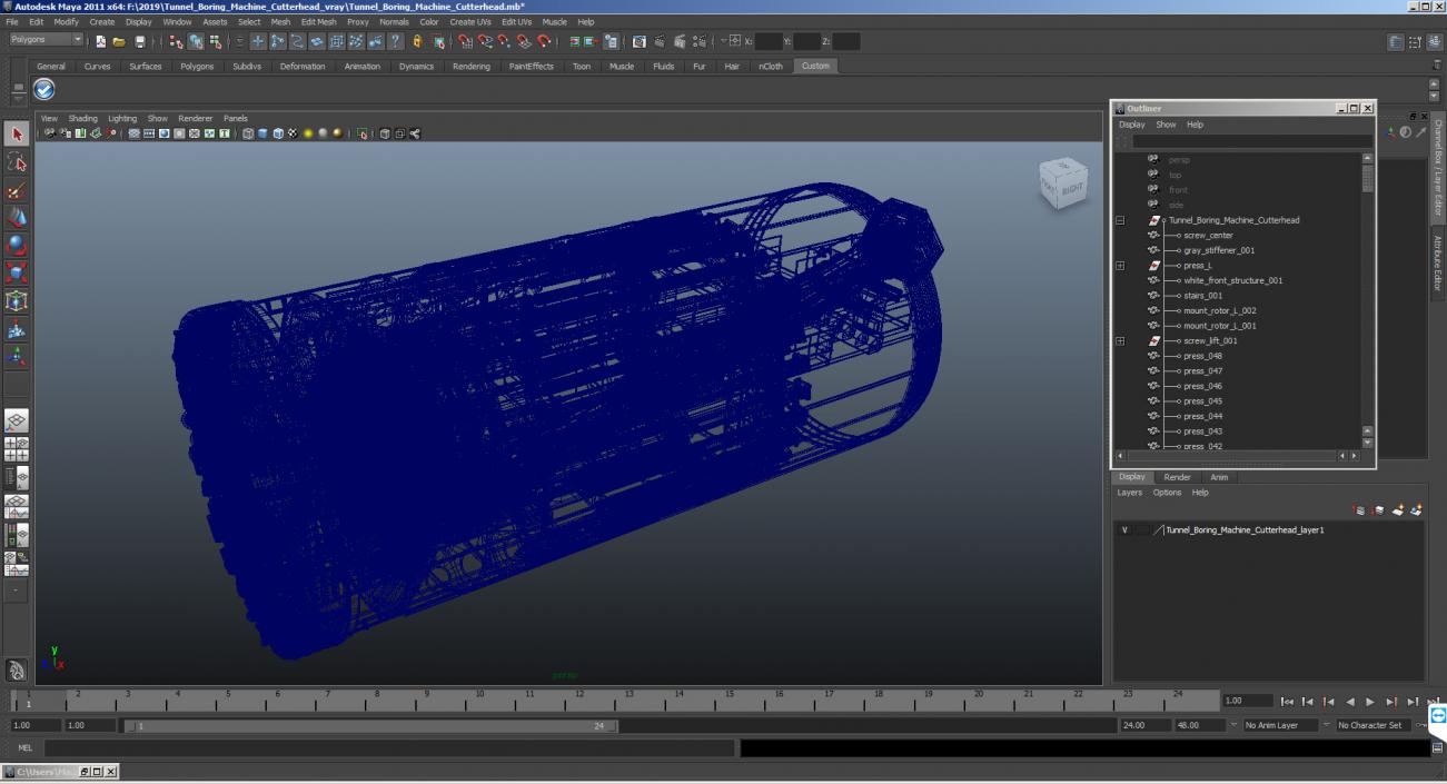 Tunnel Boring Machine Cutterhead 3D