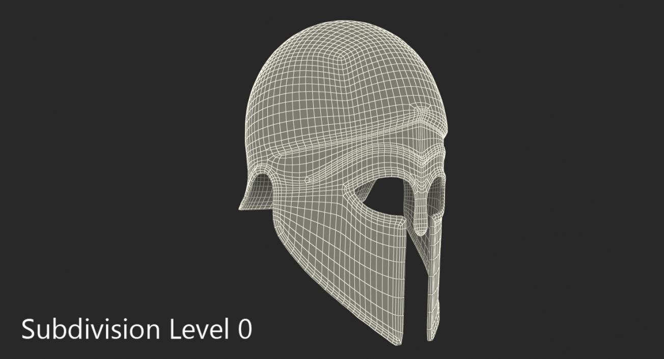 Bronze Corinthian Helmet 3D model