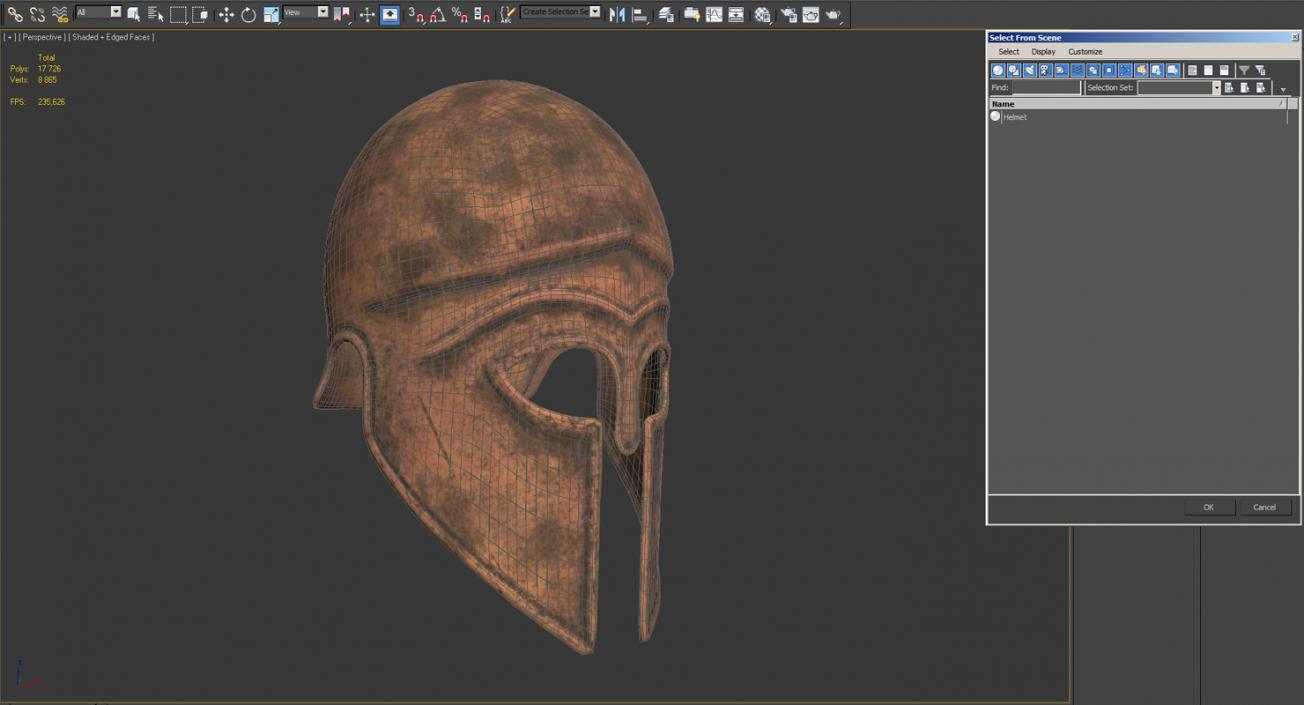 Bronze Corinthian Helmet 3D model