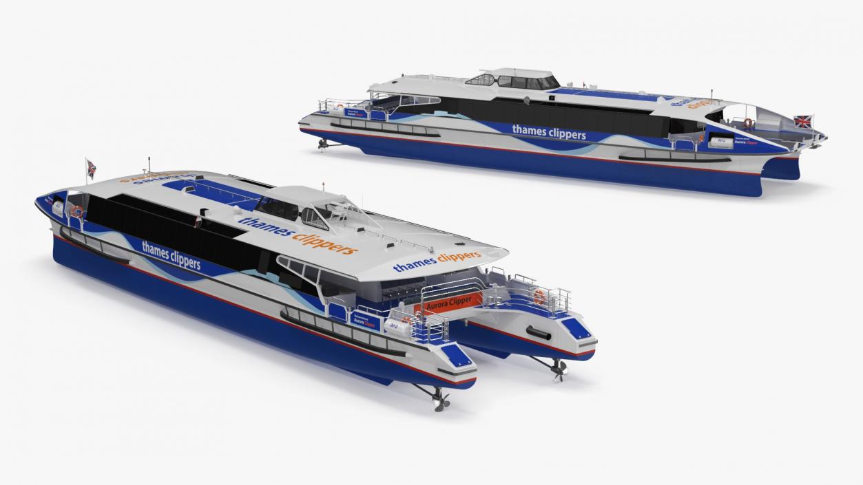 River Thames London Passenger Boat Aurora Clipper 3D model