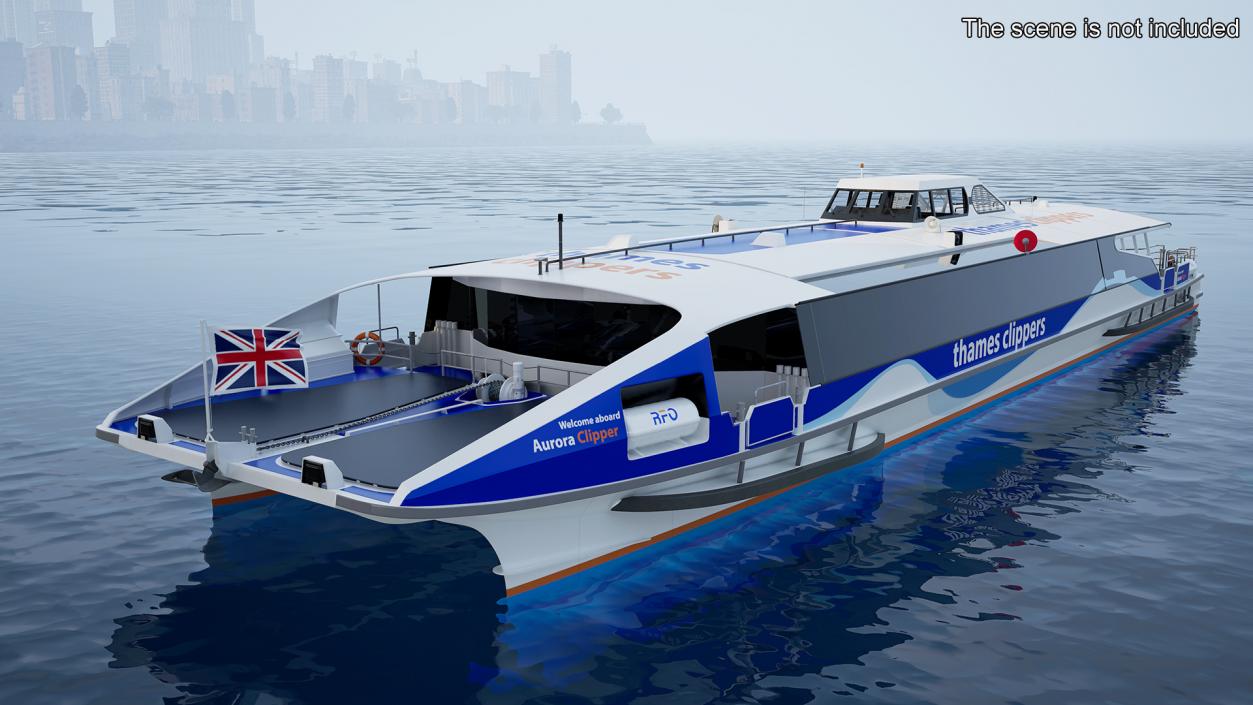 River Thames London Passenger Boat Aurora Clipper 3D model