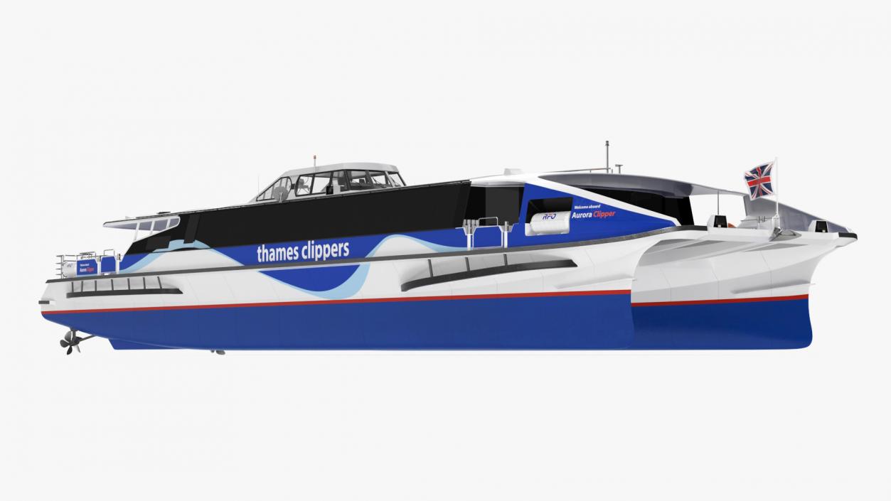 River Thames London Passenger Boat Aurora Clipper 3D model