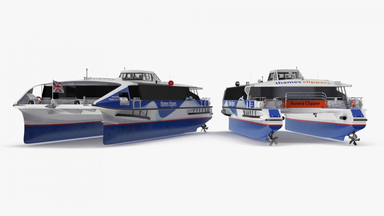 River Thames London Passenger Boat Aurora Clipper 3D model