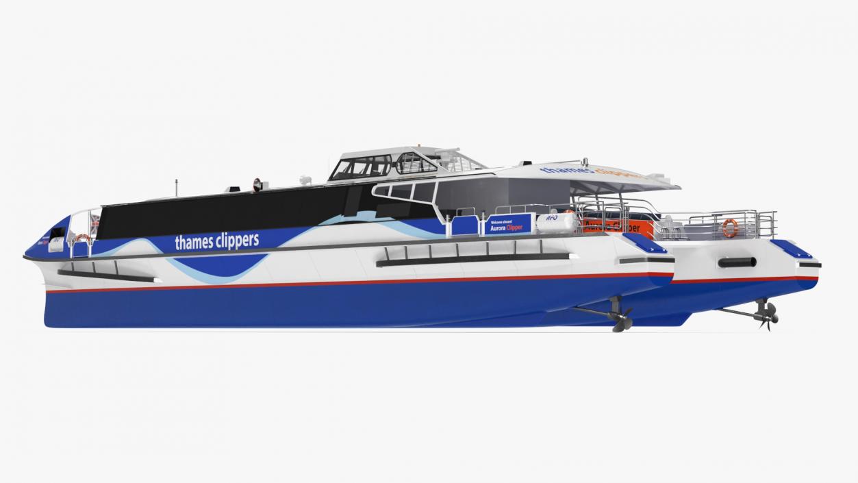 River Thames London Passenger Boat Aurora Clipper 3D model