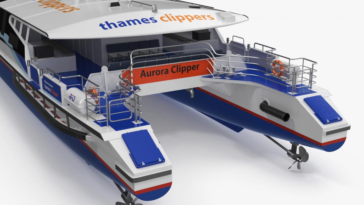 River Thames London Passenger Boat Aurora Clipper 3D model