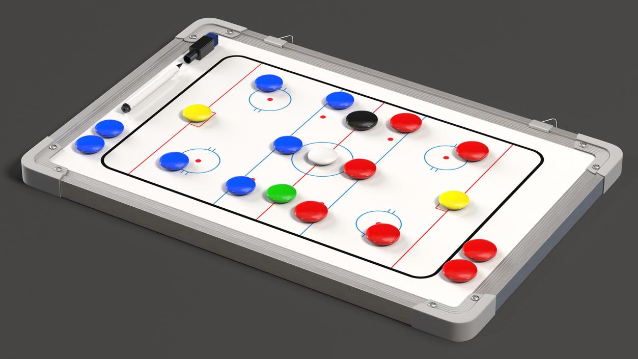 Wall-Mounted Coaching Board for Hockey Fur 3D