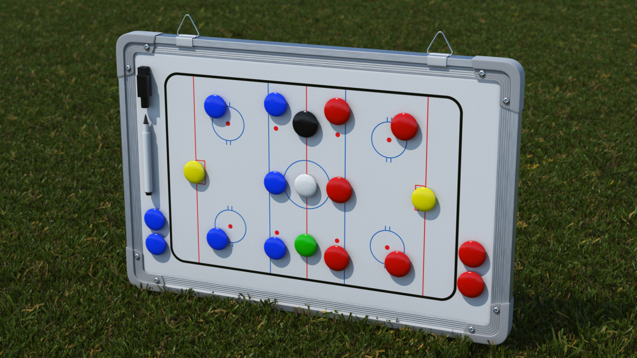 Wall-Mounted Coaching Board for Hockey Fur 3D