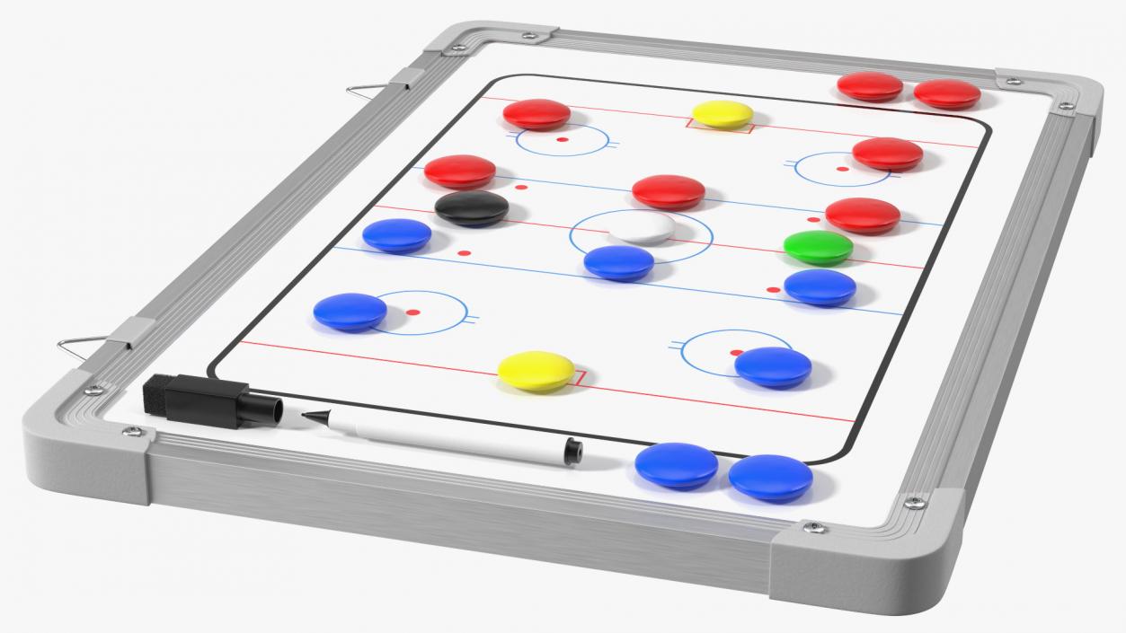 Wall-Mounted Coaching Board for Hockey Fur 3D