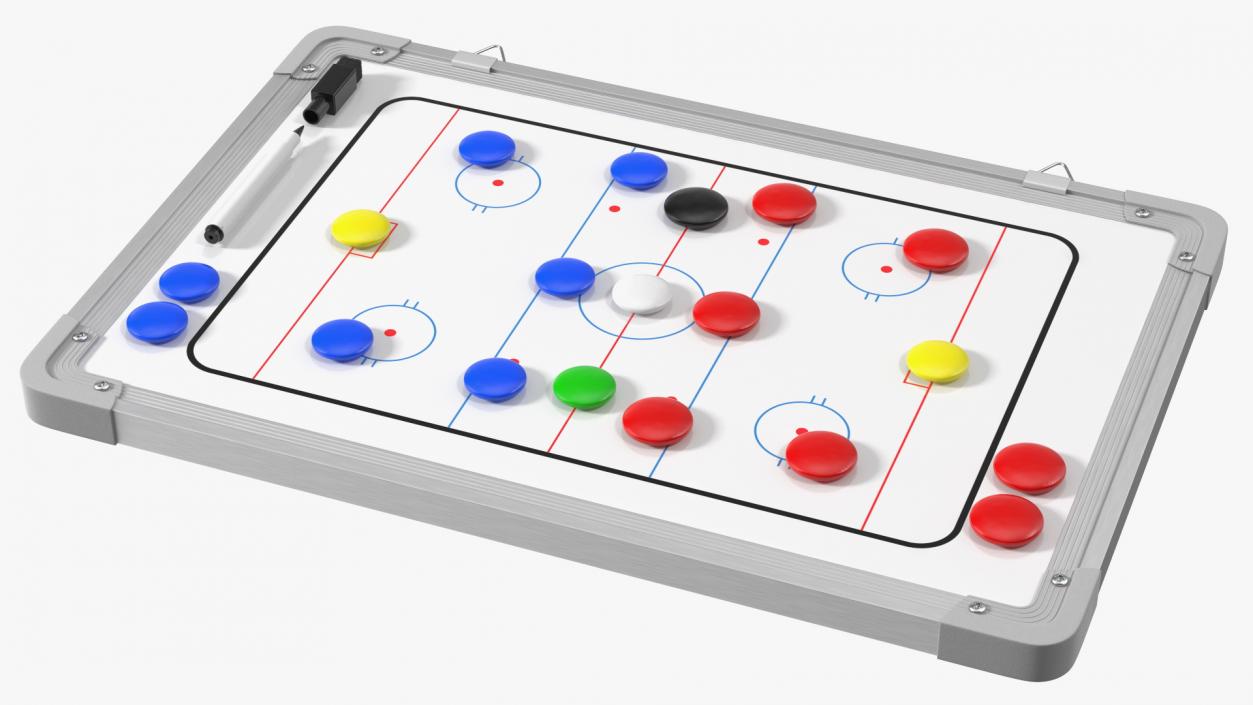 Wall-Mounted Coaching Board for Hockey Fur 3D