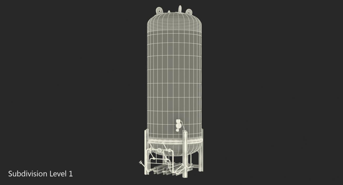 3D model LNG Storage Tank Vertical