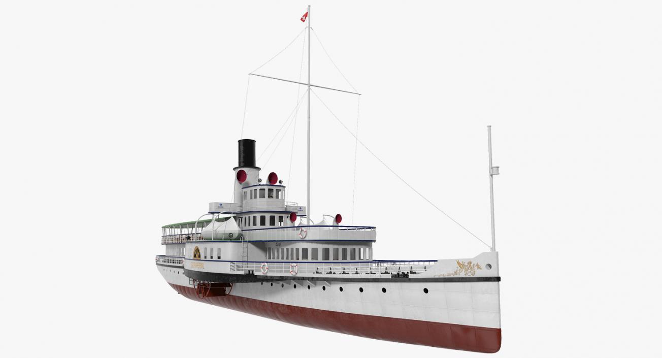 3D Rigged Steam Paddle Ships 3D Models Collection