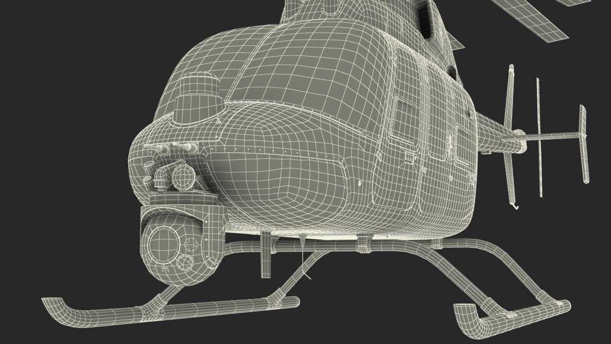 3D Northrop Grumman MQ-8C Fire Scout Unmanned Helicopter Folded Rotor