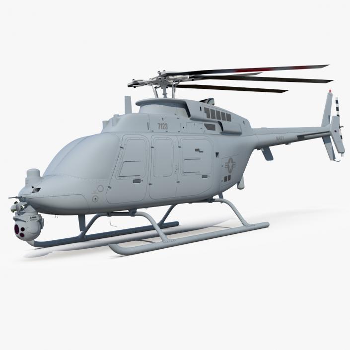 3D Northrop Grumman MQ-8C Fire Scout Unmanned Helicopter Folded Rotor