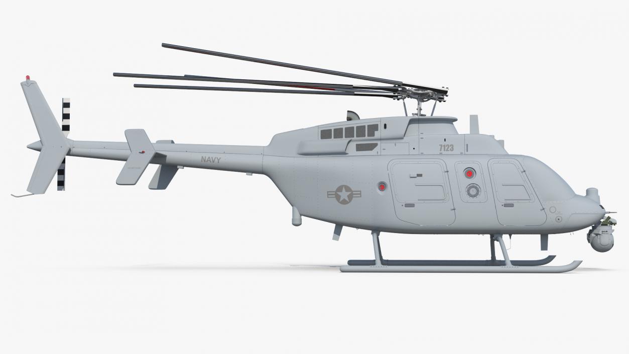 3D Northrop Grumman MQ-8C Fire Scout Unmanned Helicopter Folded Rotor