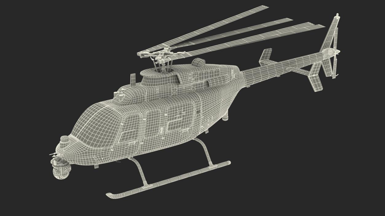 3D Northrop Grumman MQ-8C Fire Scout Unmanned Helicopter Folded Rotor