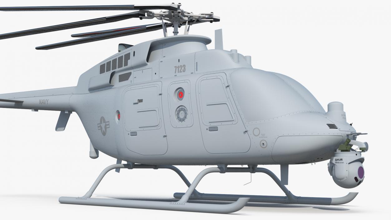 3D Northrop Grumman MQ-8C Fire Scout Unmanned Helicopter Folded Rotor