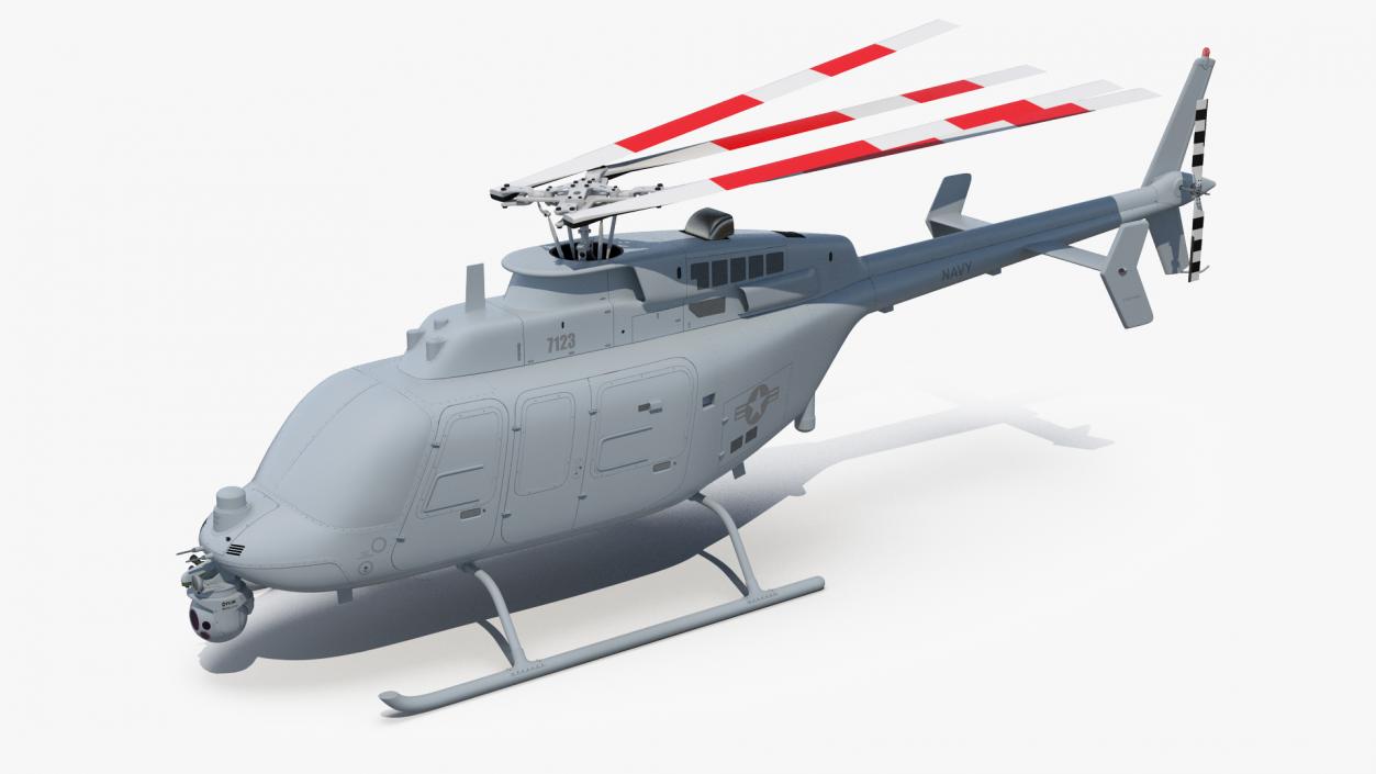 3D Northrop Grumman MQ-8C Fire Scout Unmanned Helicopter Folded Rotor