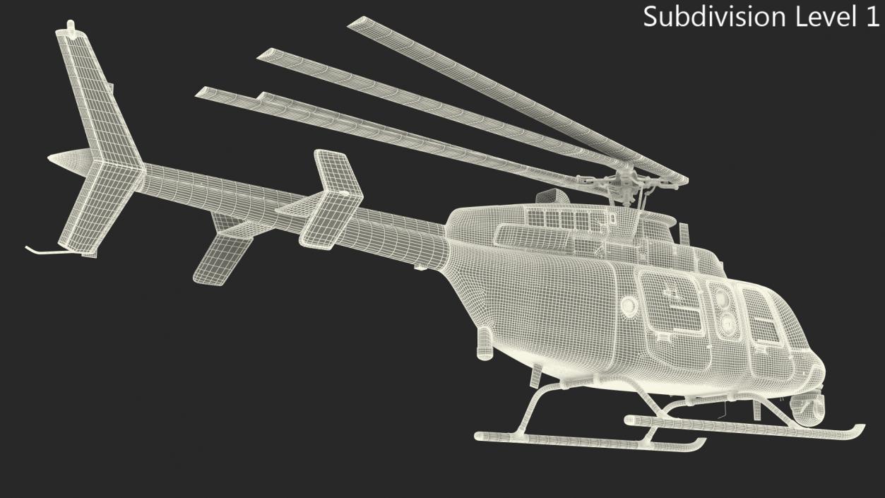 3D Northrop Grumman MQ-8C Fire Scout Unmanned Helicopter Folded Rotor