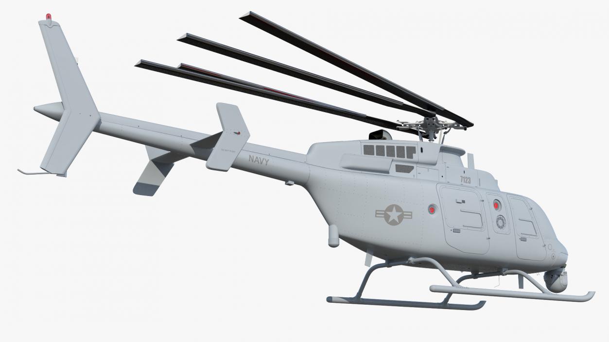 3D Northrop Grumman MQ-8C Fire Scout Unmanned Helicopter Folded Rotor