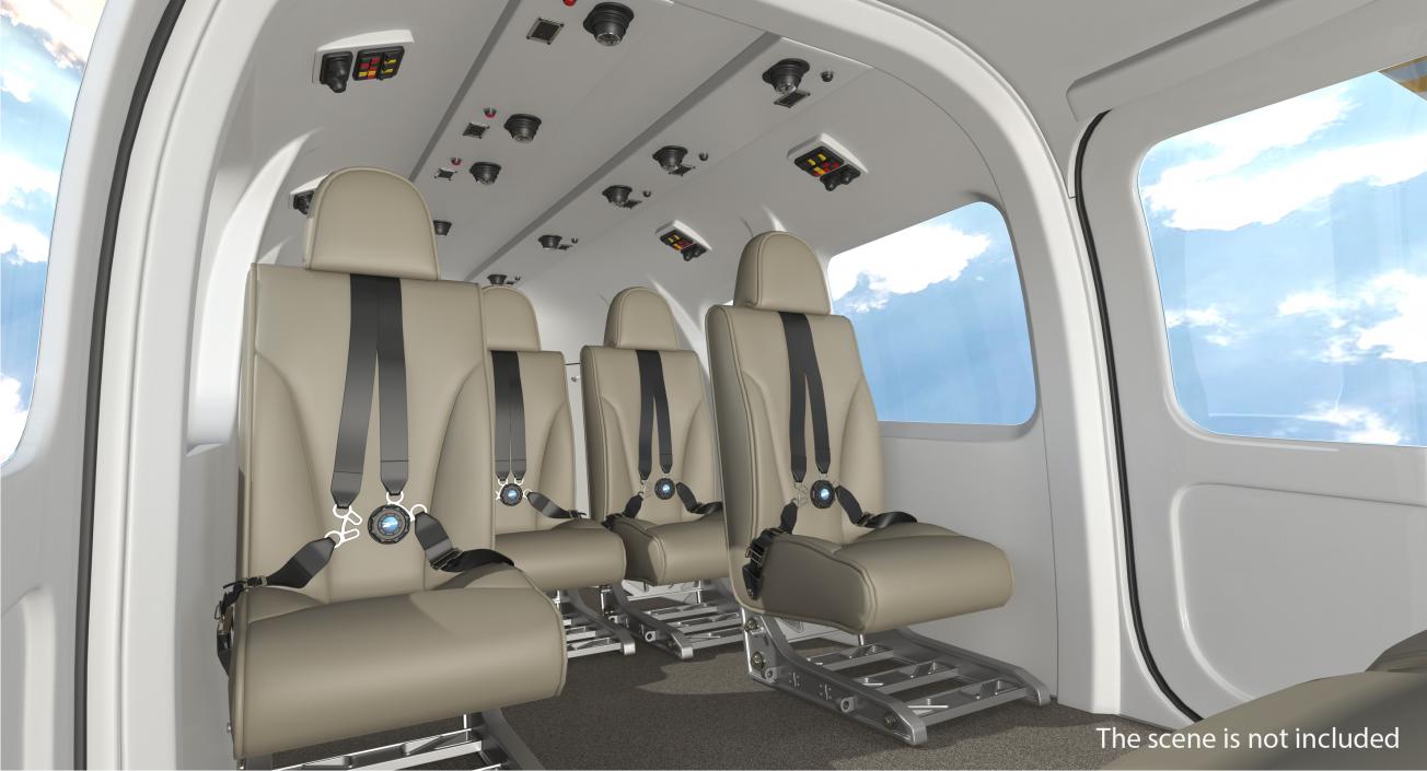 Airbus Helicopters H145 with Interior 3D