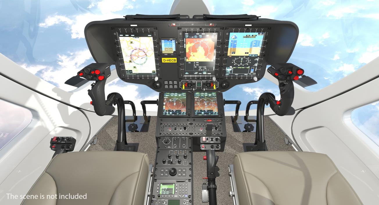 Airbus Helicopters H145 with Interior 3D