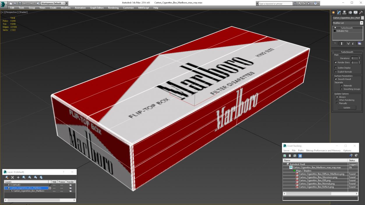 3D model Carton Cigarettes Box Marlboro