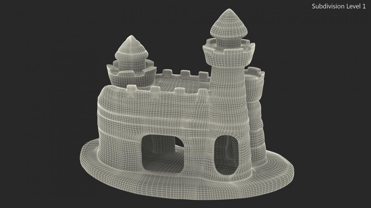 Aquarium Decoration Black Castle 3D