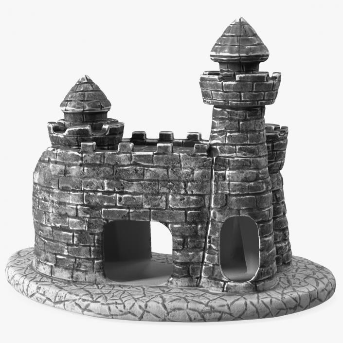 Aquarium Decoration Black Castle 3D