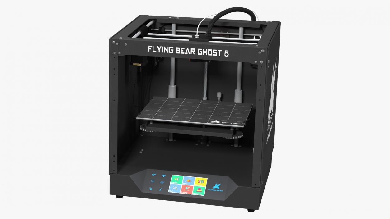 3D Flying Bear Ghost 5 3D Printer Rigged for Maya