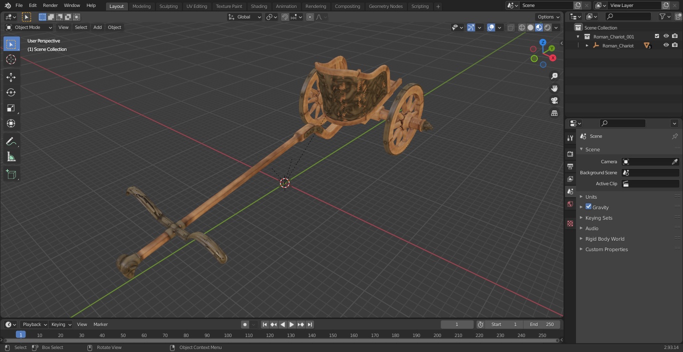 3D Roman Chariot model