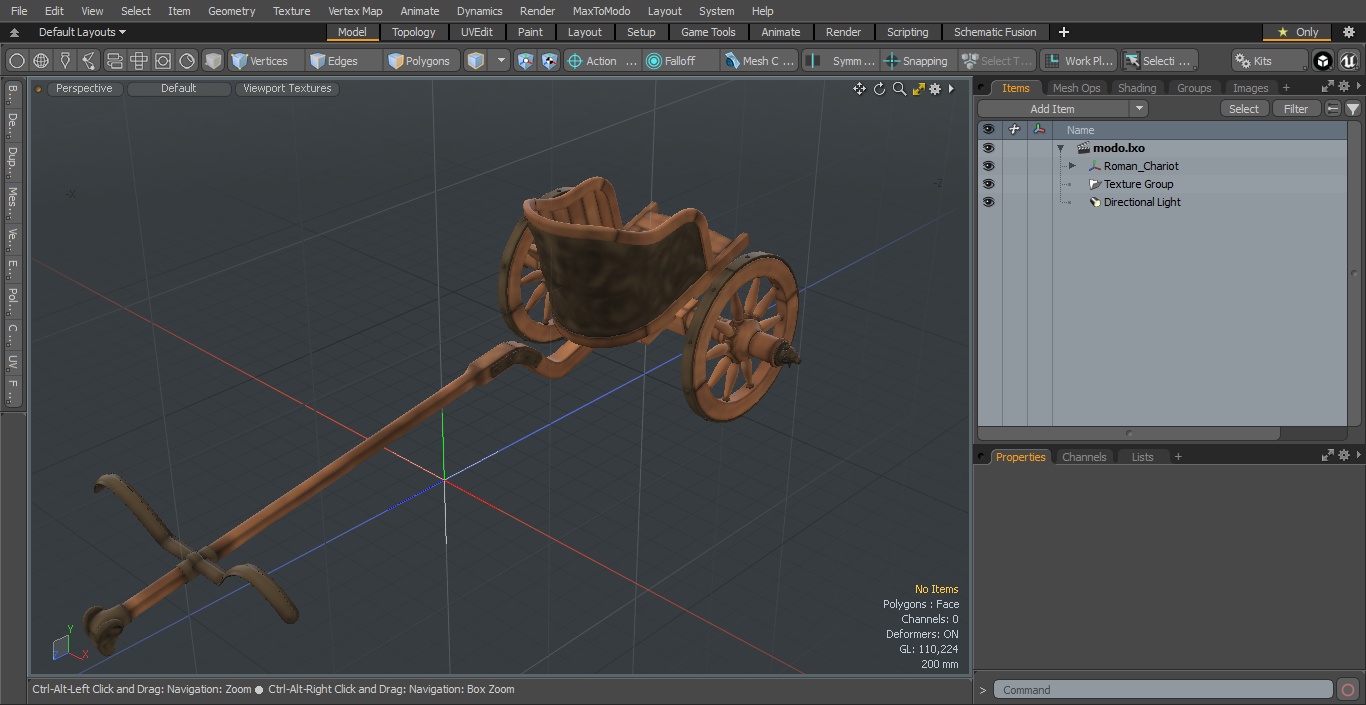 3D Roman Chariot model