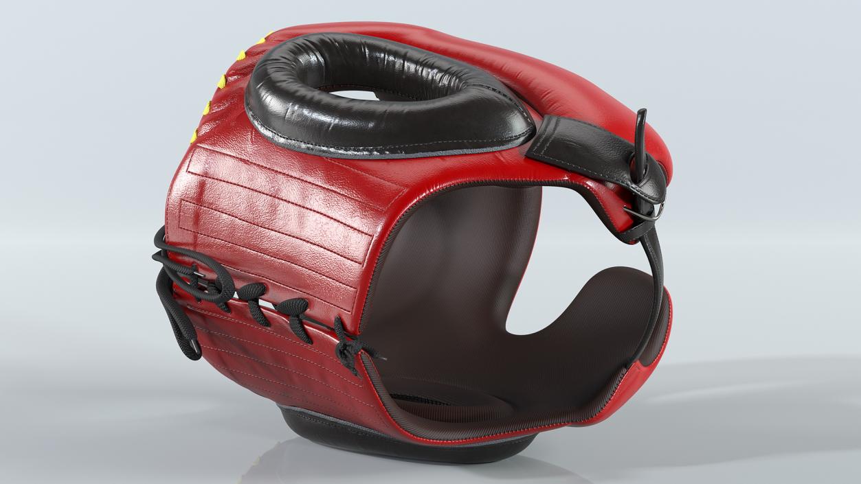 Boxing Training Helmet Red Generic 3D model