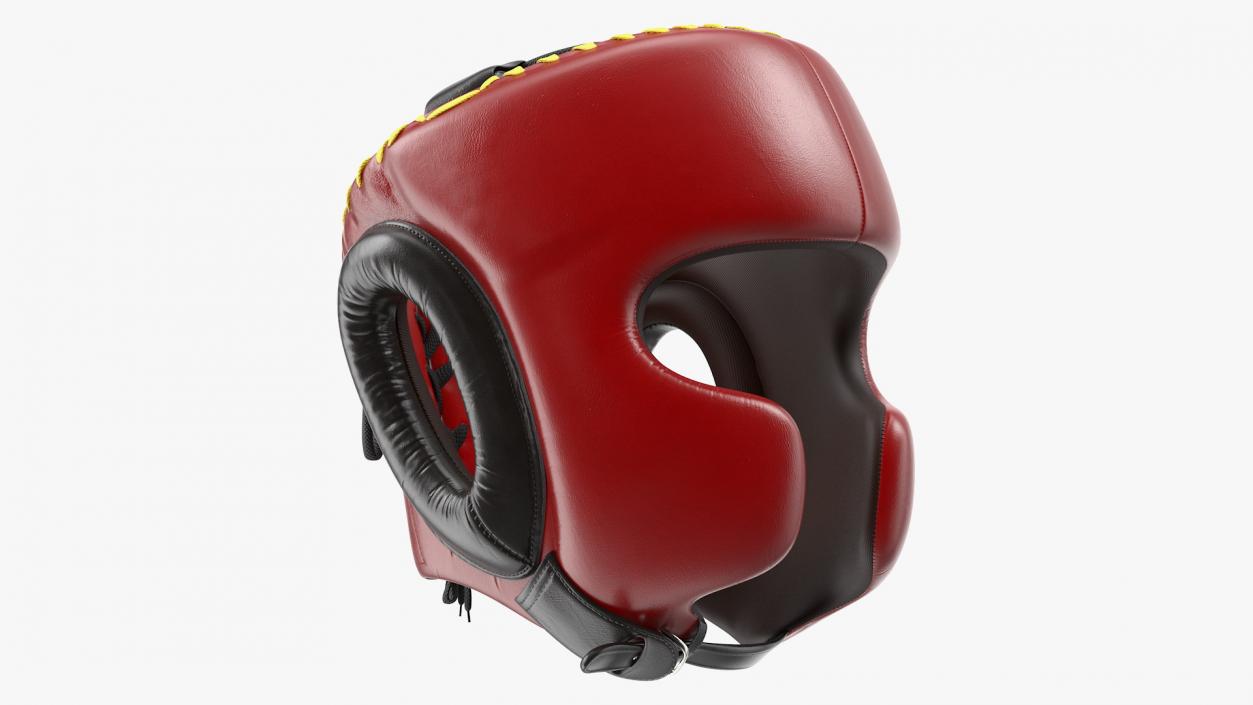 Boxing Training Helmet Red Generic 3D model