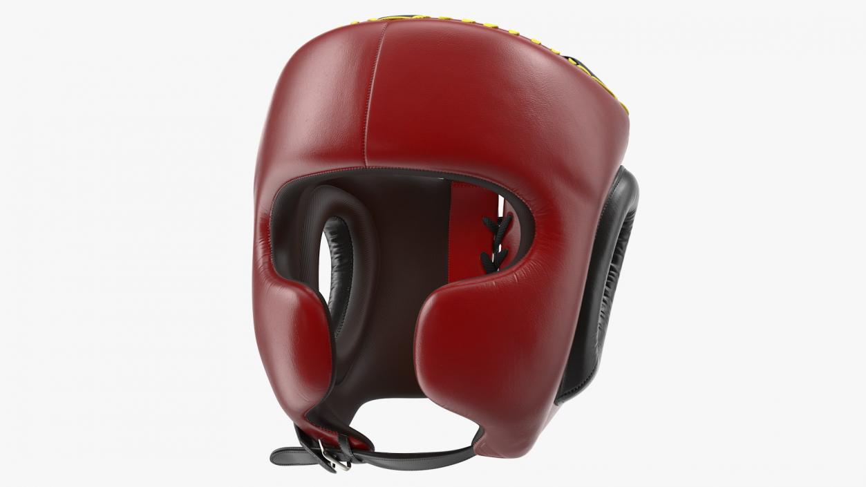 Boxing Training Helmet Red Generic 3D model