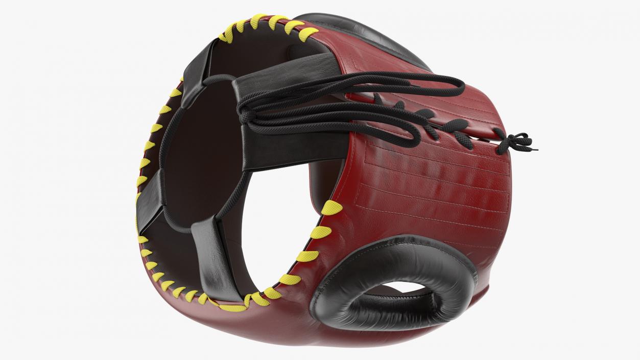 Boxing Training Helmet Red Generic 3D model