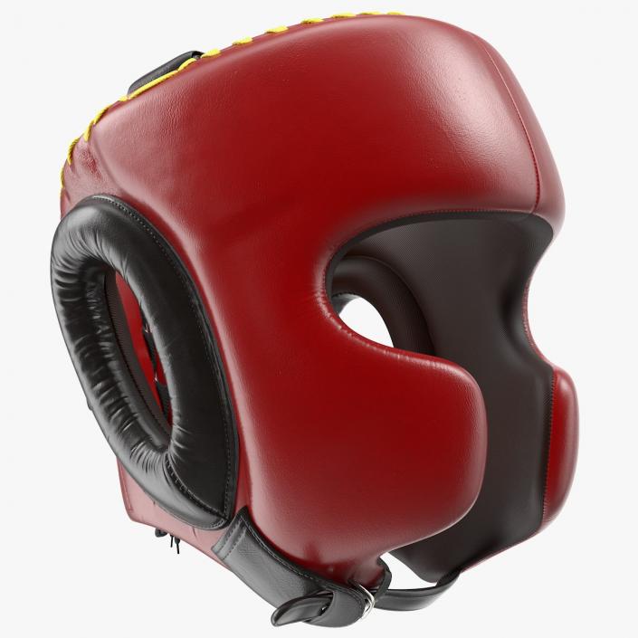 Boxing Training Helmet Red Generic 3D model