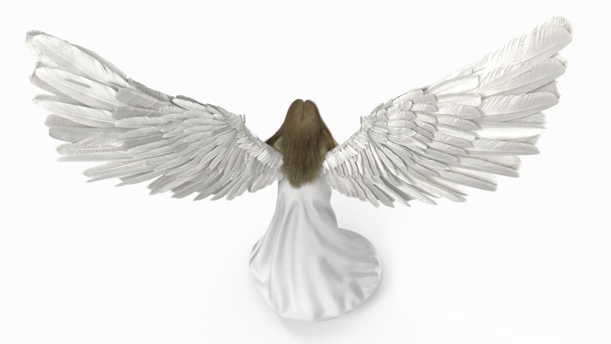 3D model Beautiful Blonde Woman Angel 2