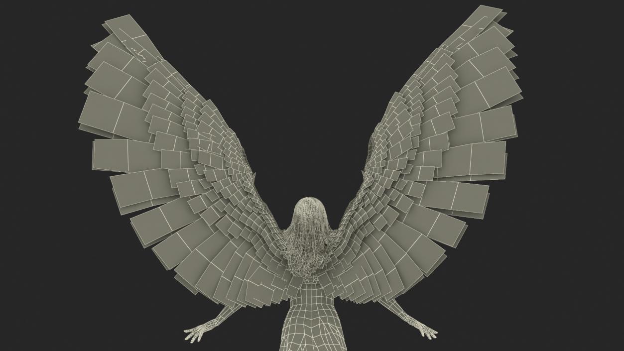 3D model Beautiful Blonde Woman Angel 2