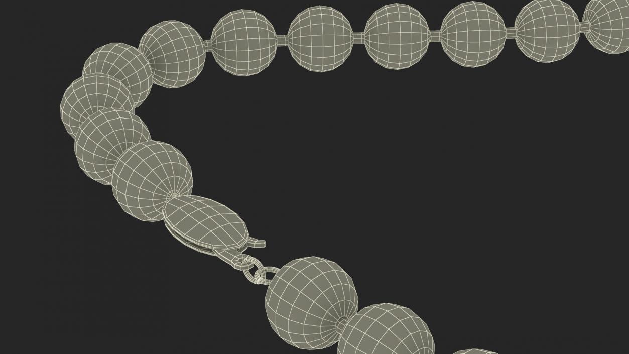 3D model White Pearl Necklace