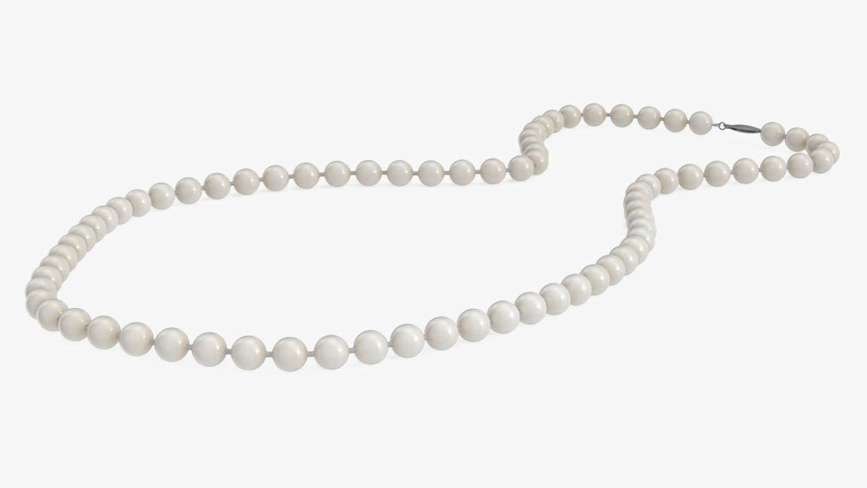 3D model White Pearl Necklace