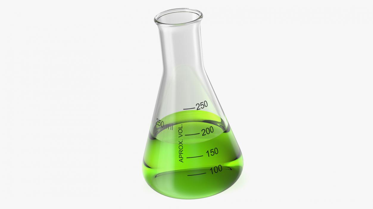 3D Narrow Mouth Erlenmeyer Flask 250 ml with Acid