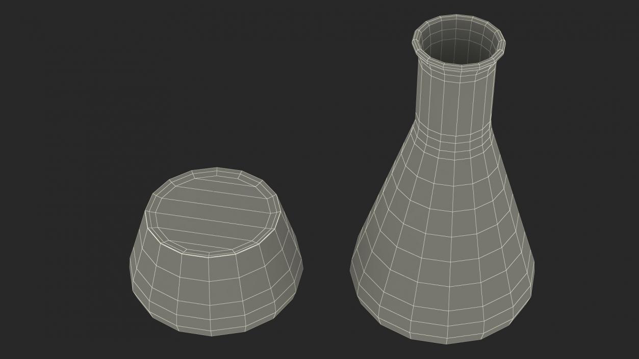 3D Narrow Mouth Erlenmeyer Flask 250 ml with Acid