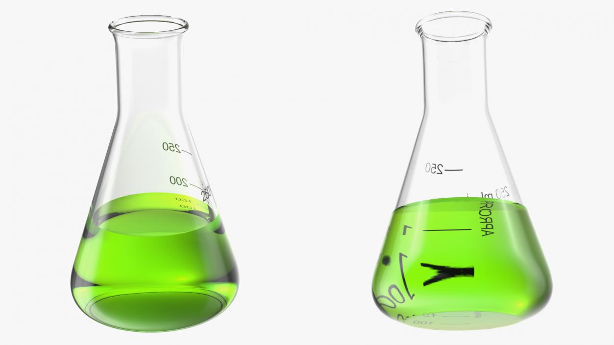 3D Narrow Mouth Erlenmeyer Flask 250 ml with Acid