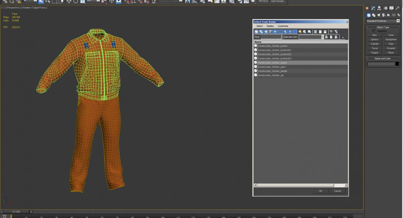 Builder Long Sleeve Coveralls 3D model