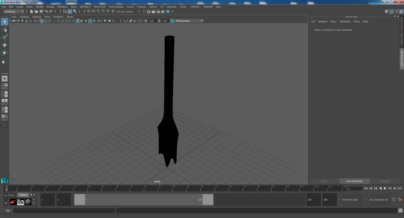 Flat Drill Bit 3D model