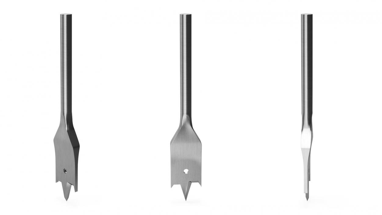 Flat Drill Bit 3D model